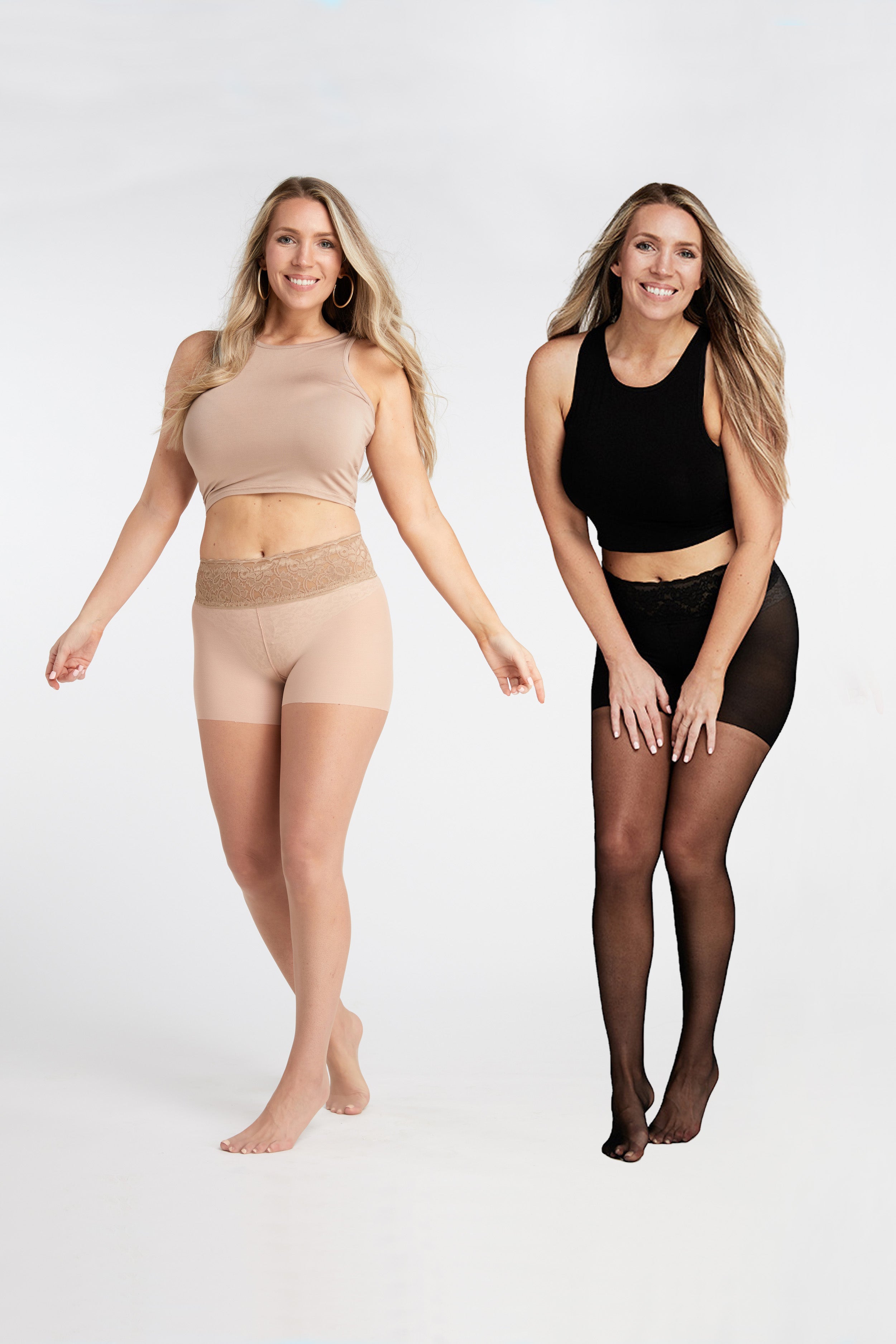 Buy Black/Nude High Waist Lace Tummy Control Light Shaping Knickers 2 Pack  from Next Malta