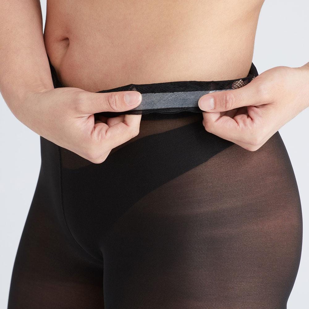 Black Opaque Tights With Luxe Comfort Waistband